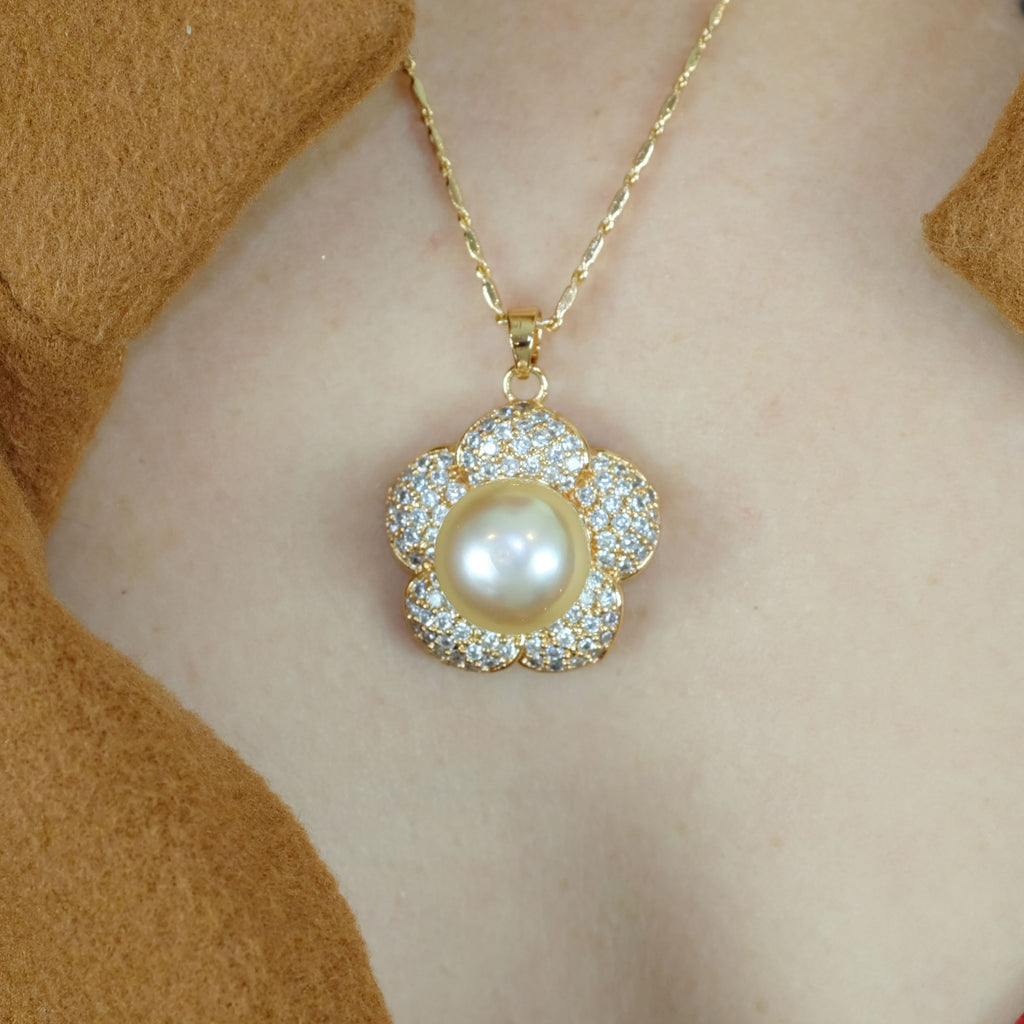 Chloris' Golden South Sea Pearl Necklace - Aniya Jewellery