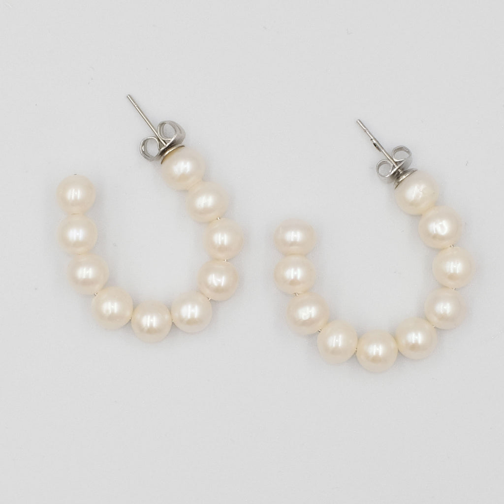 Pearl Loop Earrings - Aniya Jewellery