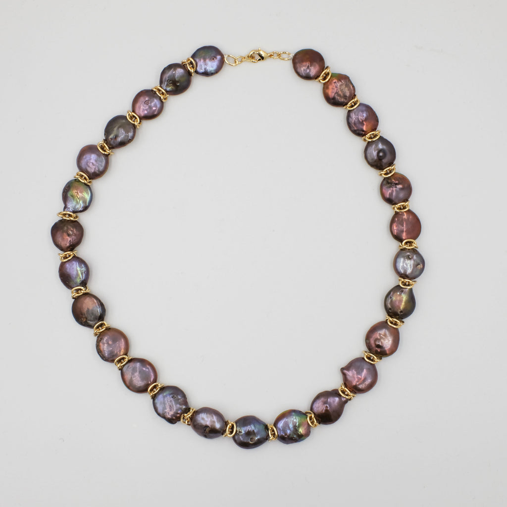 Aurora Coin Pearl Necklace