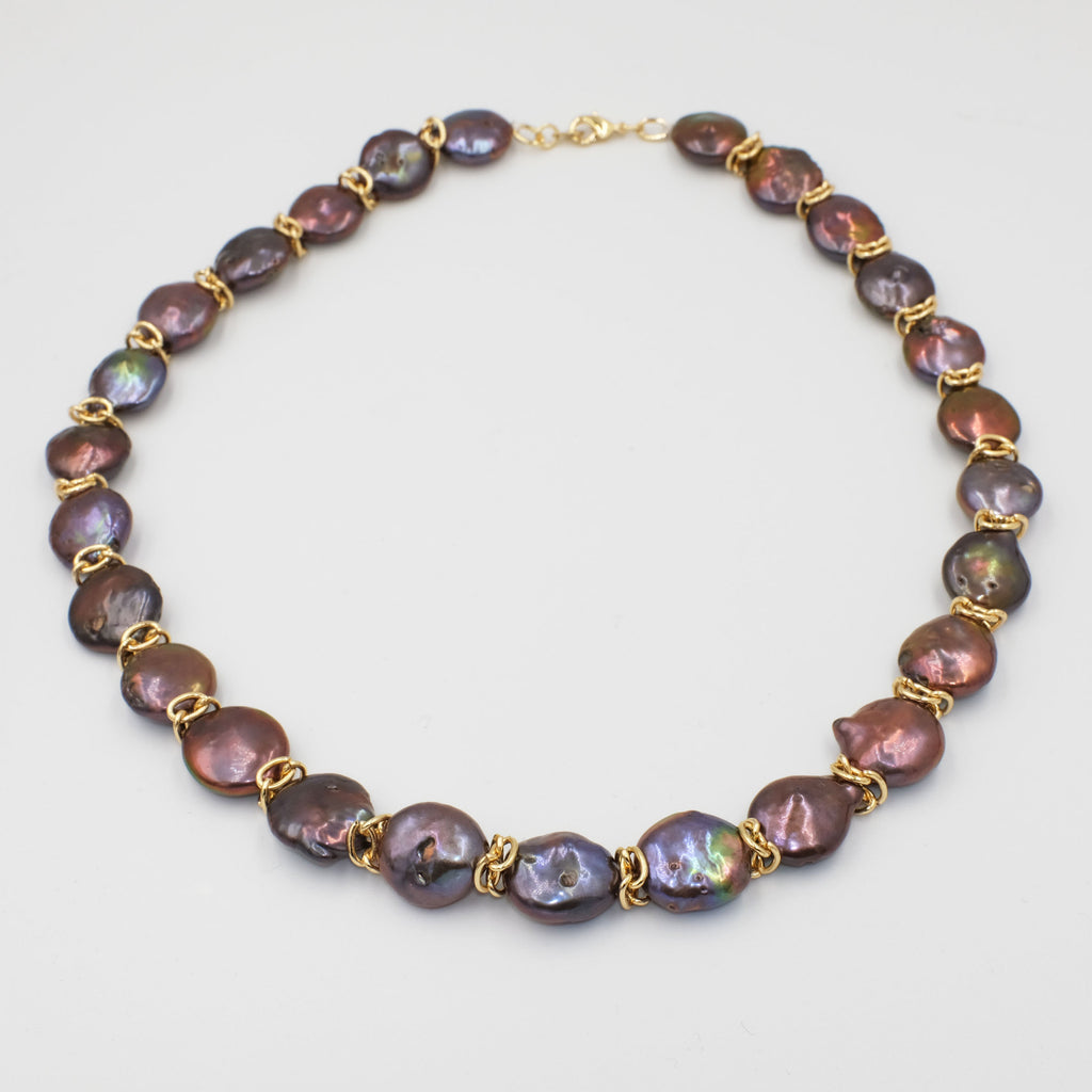 Aurora Coin Pearl Necklace