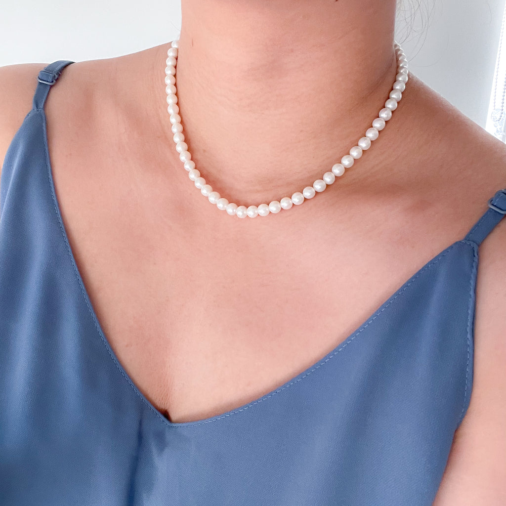 Cosette Single Strand Pearl Necklace